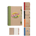 7 in x 5 1/2 in Recycled Eco Notebook with Matching Color Pen